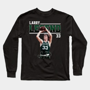 Larry Bird Legend Air Bird Basketball Signature Vintage Retro 80s 90s Bootleg Rap Style Long Sleeve T-Shirt